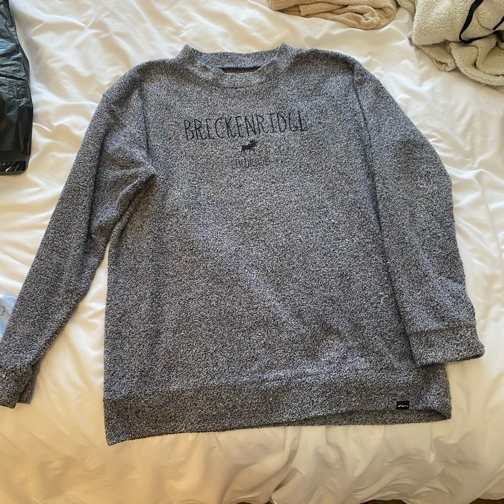 Fuzzy Breckenridge crewneck sweater